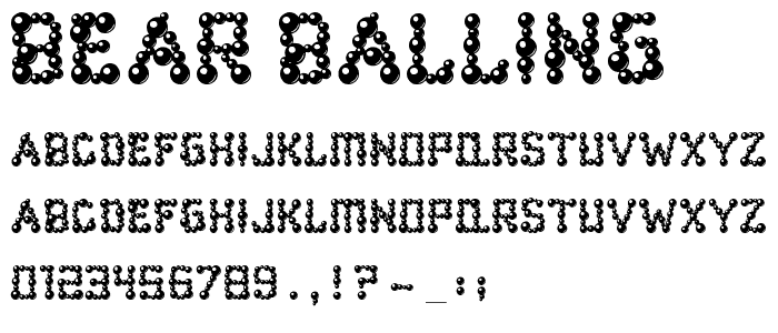 bear balling font